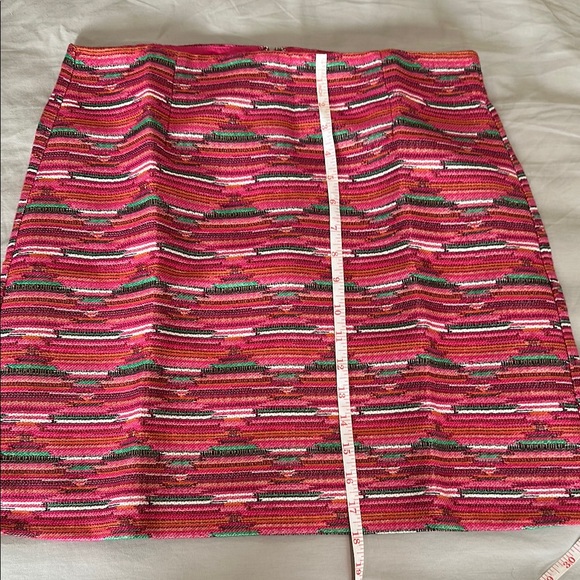 LOFT Red and White Mini Pencil Skirt - Picture 7 of 7